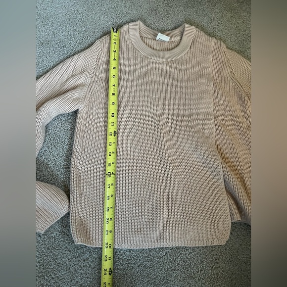 b 0 0 b Maternity Nursing Sweater Beige Organic Cotton M/L - Picture 7 of 9